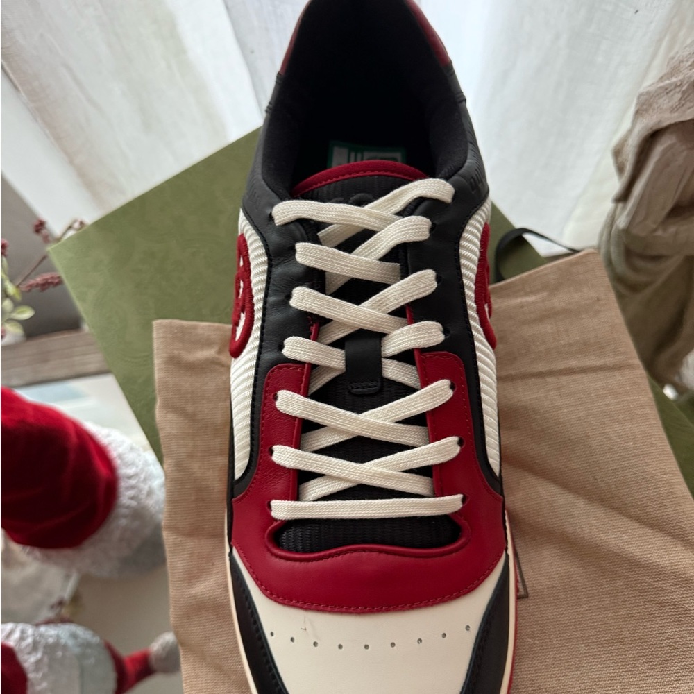 New Gucci Red and Black Men's Sneakers
